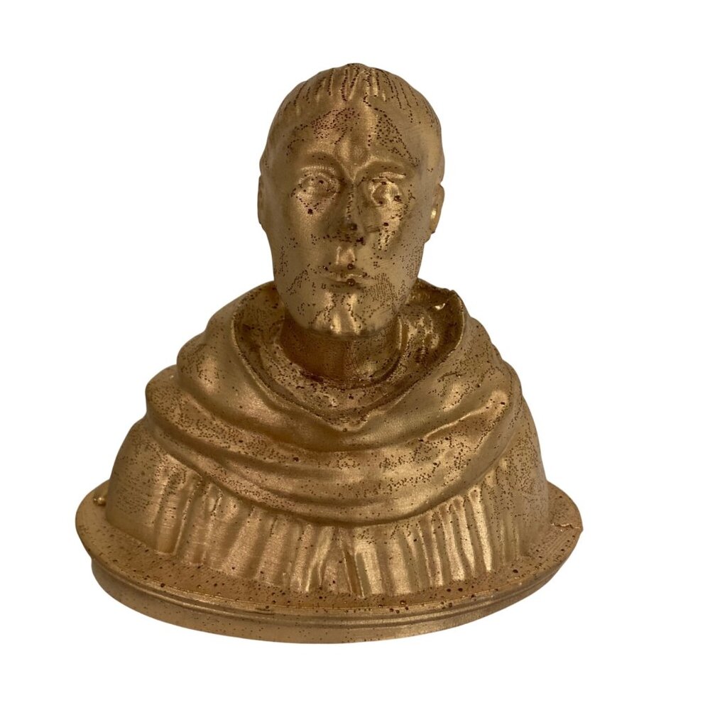 Gold Resin Monk Bust Small Bust Figurine Made By Robert Curtis